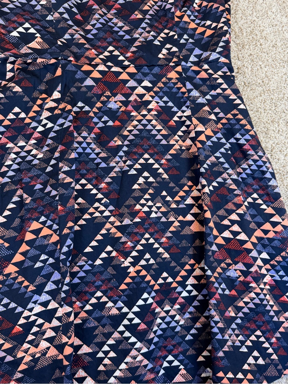 Banana Republic Factory Dress Womens Sz 12 Fit n Flare Multicolor Geometric - Picture 4 of 8